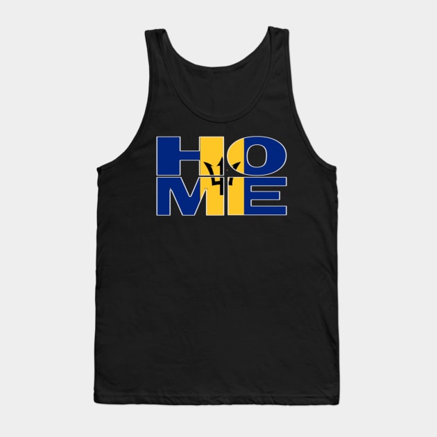 Barbados Flag Collection Spelling HOME - Bajan - Soca Mode Tank Top by Soca-Mode